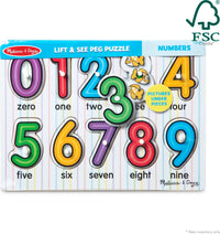 See-Inside Numbers Peg Puzzle - 10 pieces