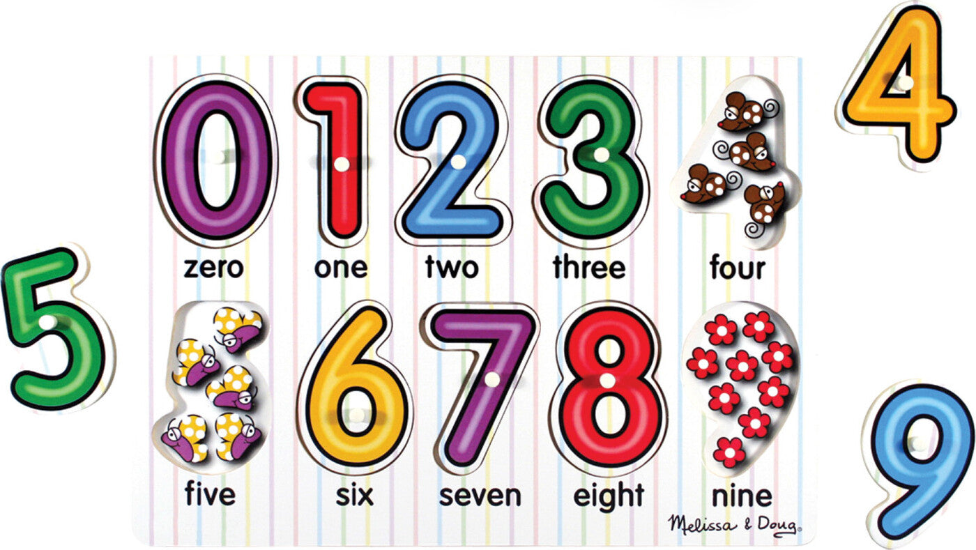 See-Inside Numbers Peg Puzzle - 10 pieces