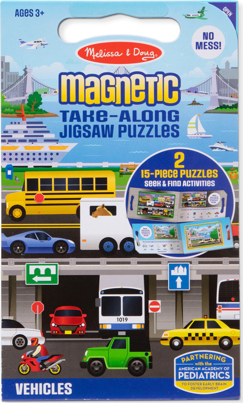 Take Along Magnetic Jigsaw Puzzles - Vehicles
