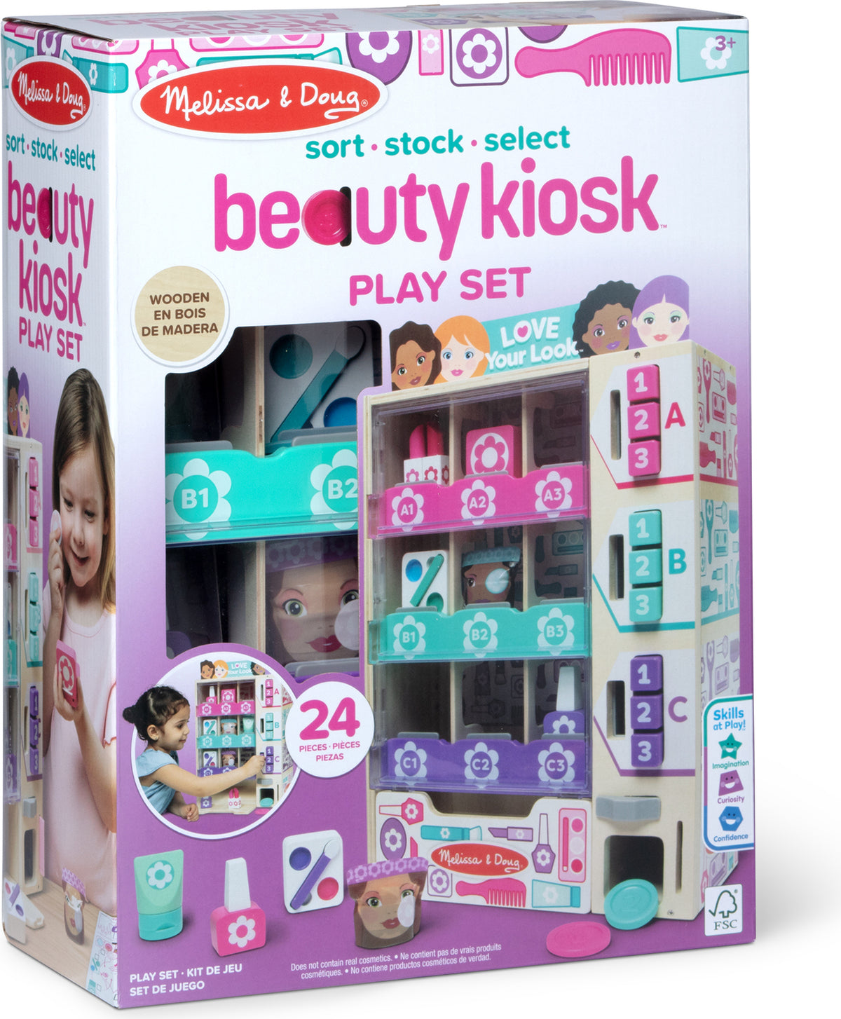 Beauty Kiosk wooden vending machine play set