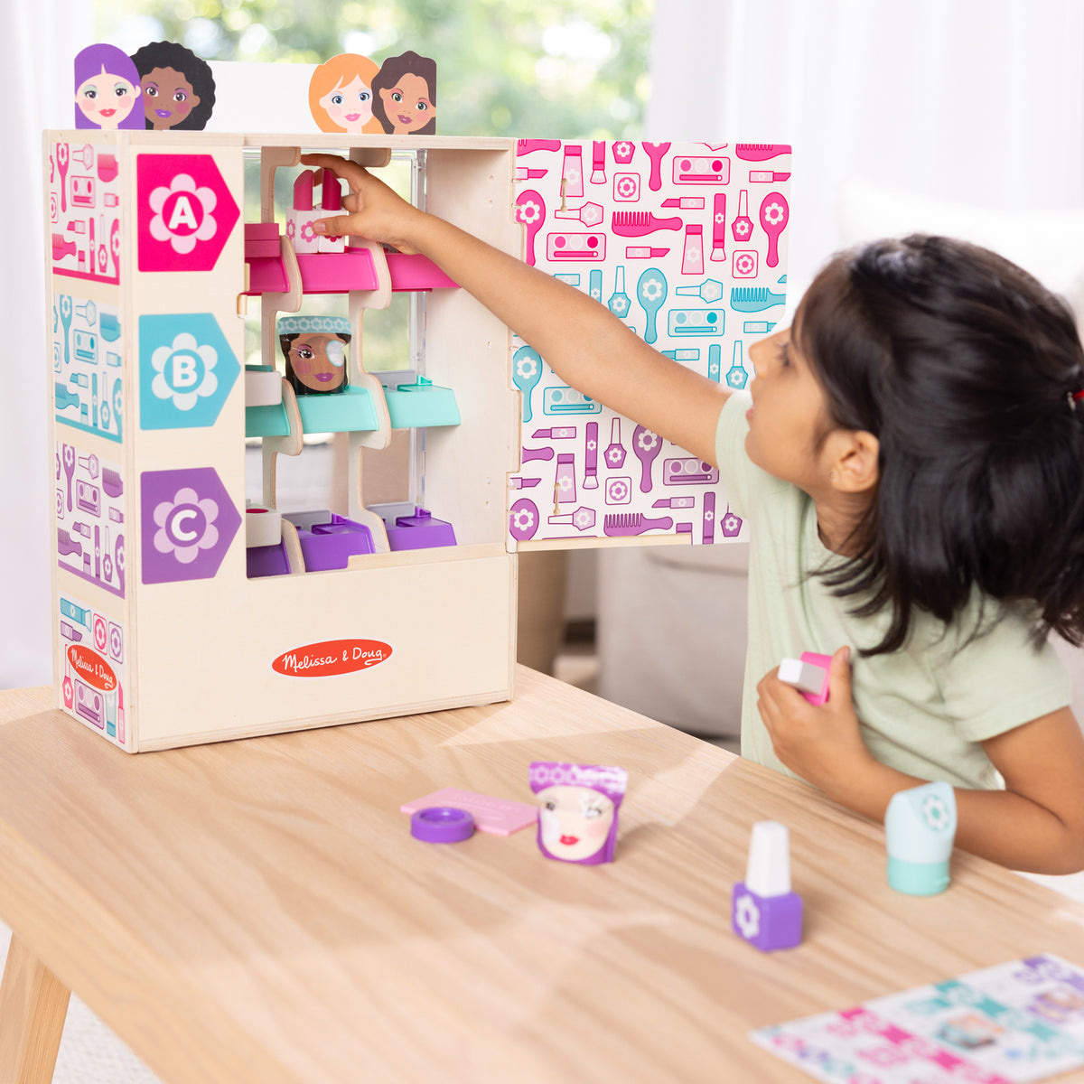Beauty Kiosk wooden vending machine play set