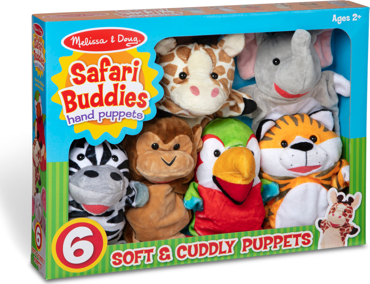 Safari Buddies Hand Puppets (6 Pc)