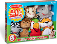 Safari Buddies Hand Puppets (6 Pc)
