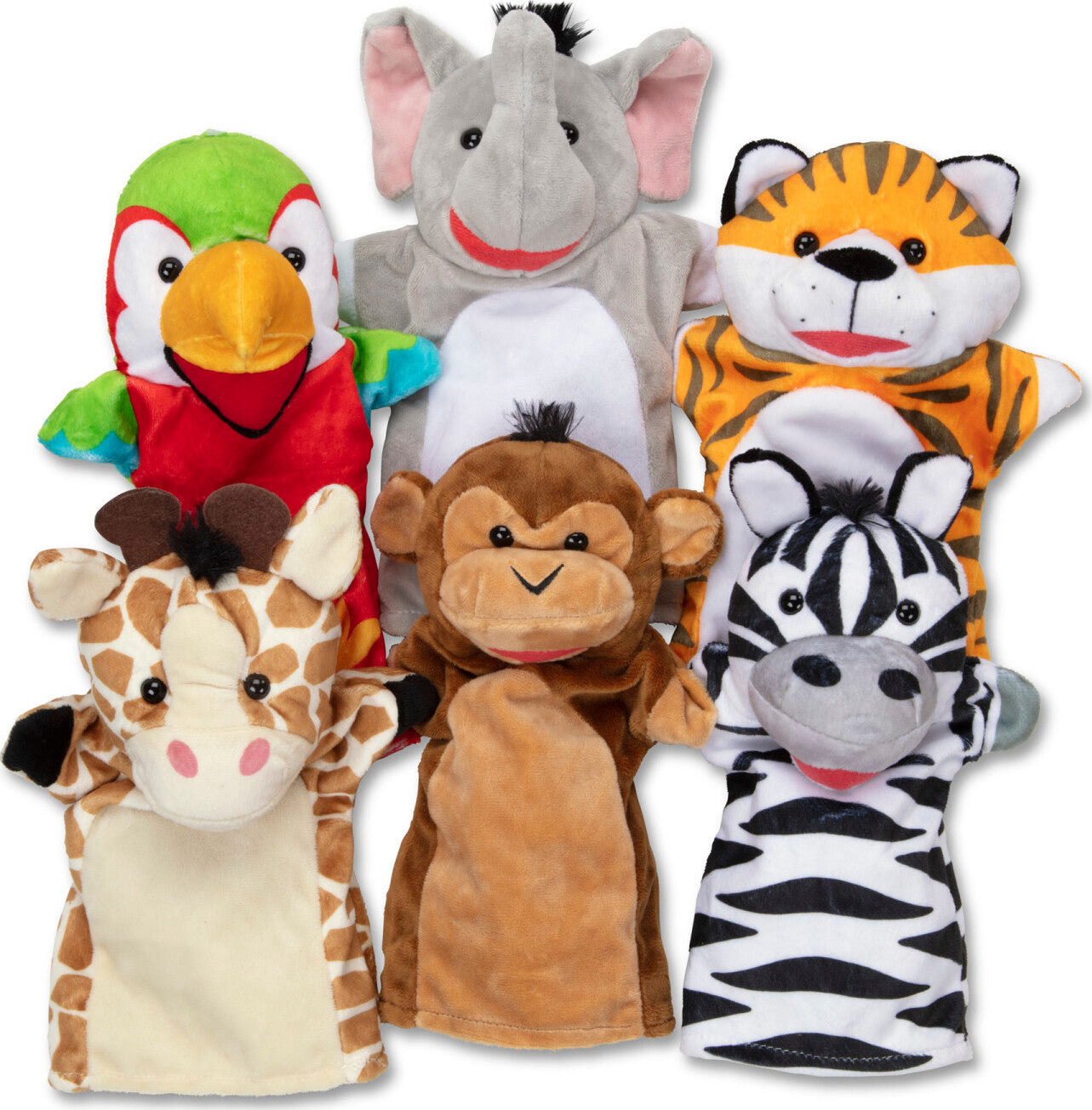 Safari Buddies Hand Puppets (6 Pc)