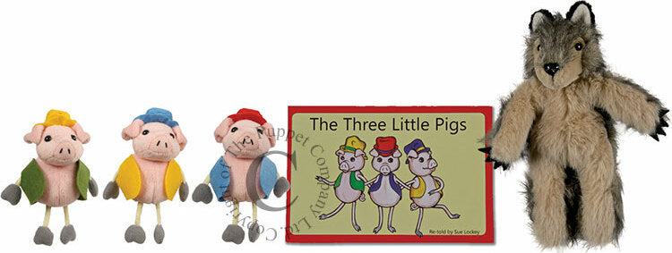 Traditional Story Sets - Boxed - Three Little Pigs & Wolf Set