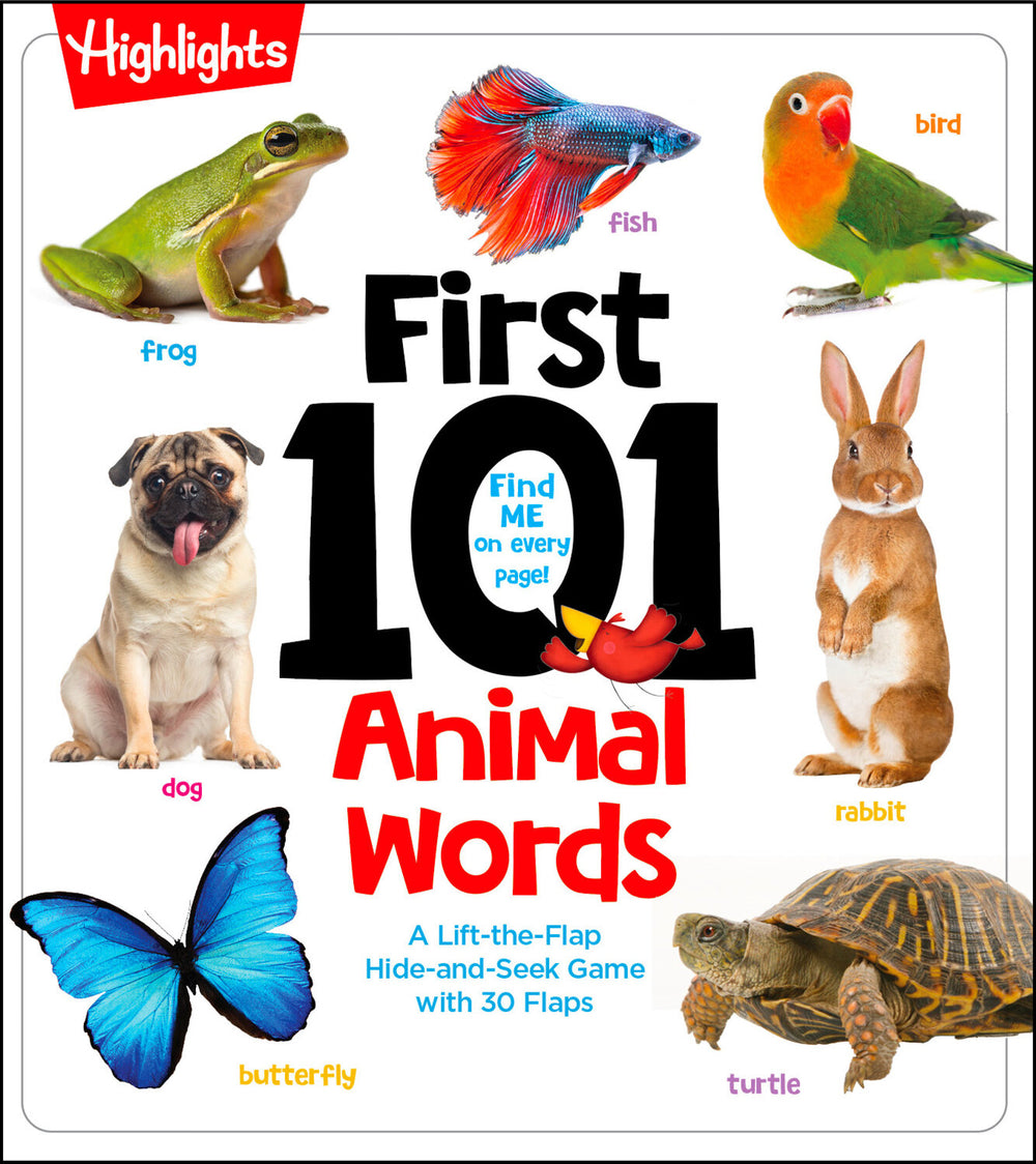 First 101 Animal Words: Baby Board Book, Learn to Talk with 101 Animal Words and Photos, My First Words Book with Lift-the-Flaps Game for Babies and Toddlers
