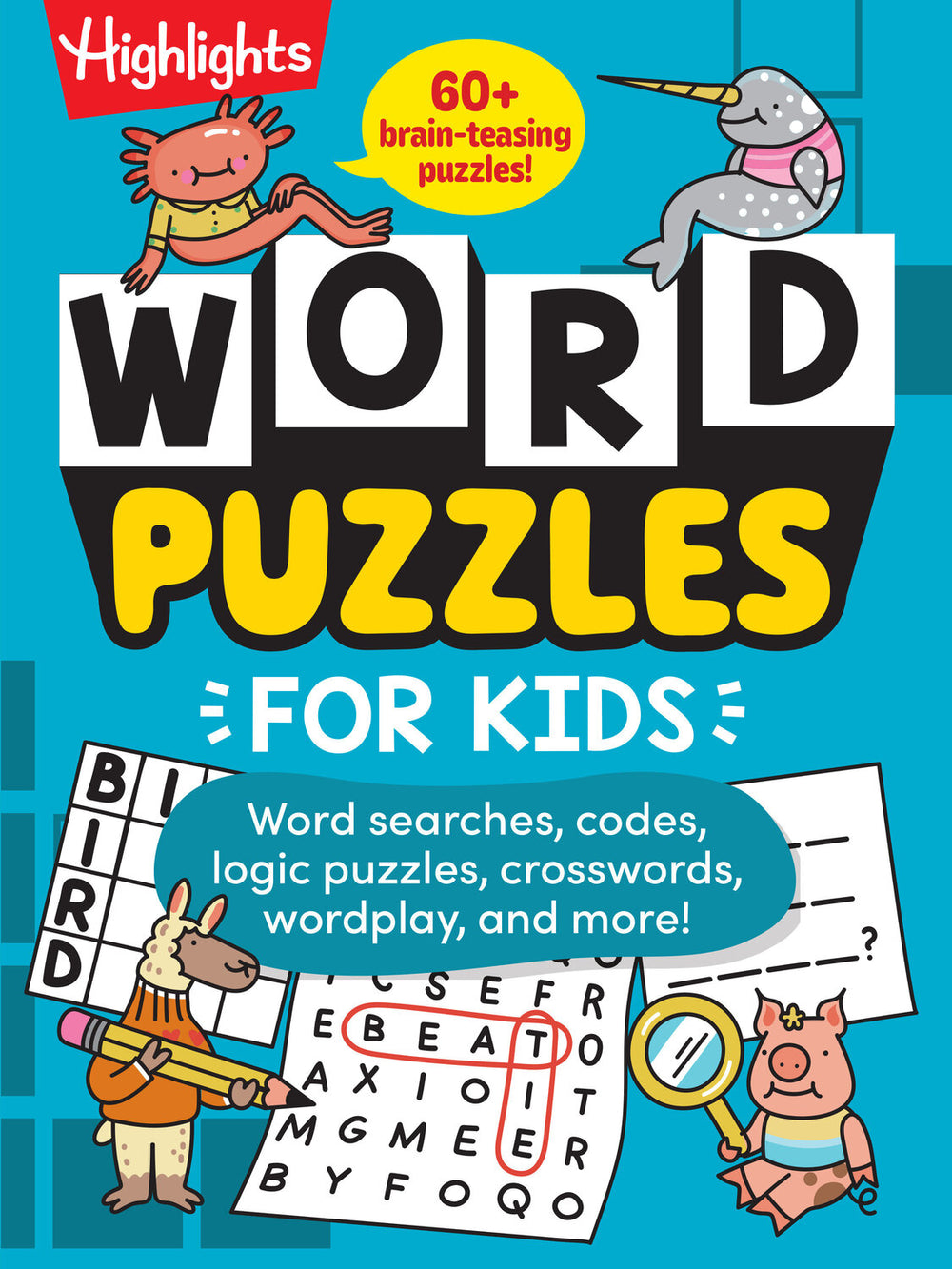 Word Puzzles for Kids: Dozens of Crosswords, Word Searches and Vocabulary Word Games for Ages 6-9, Screen-Free Word Puzzle Book to Build Spelling, Reading and Confidence
