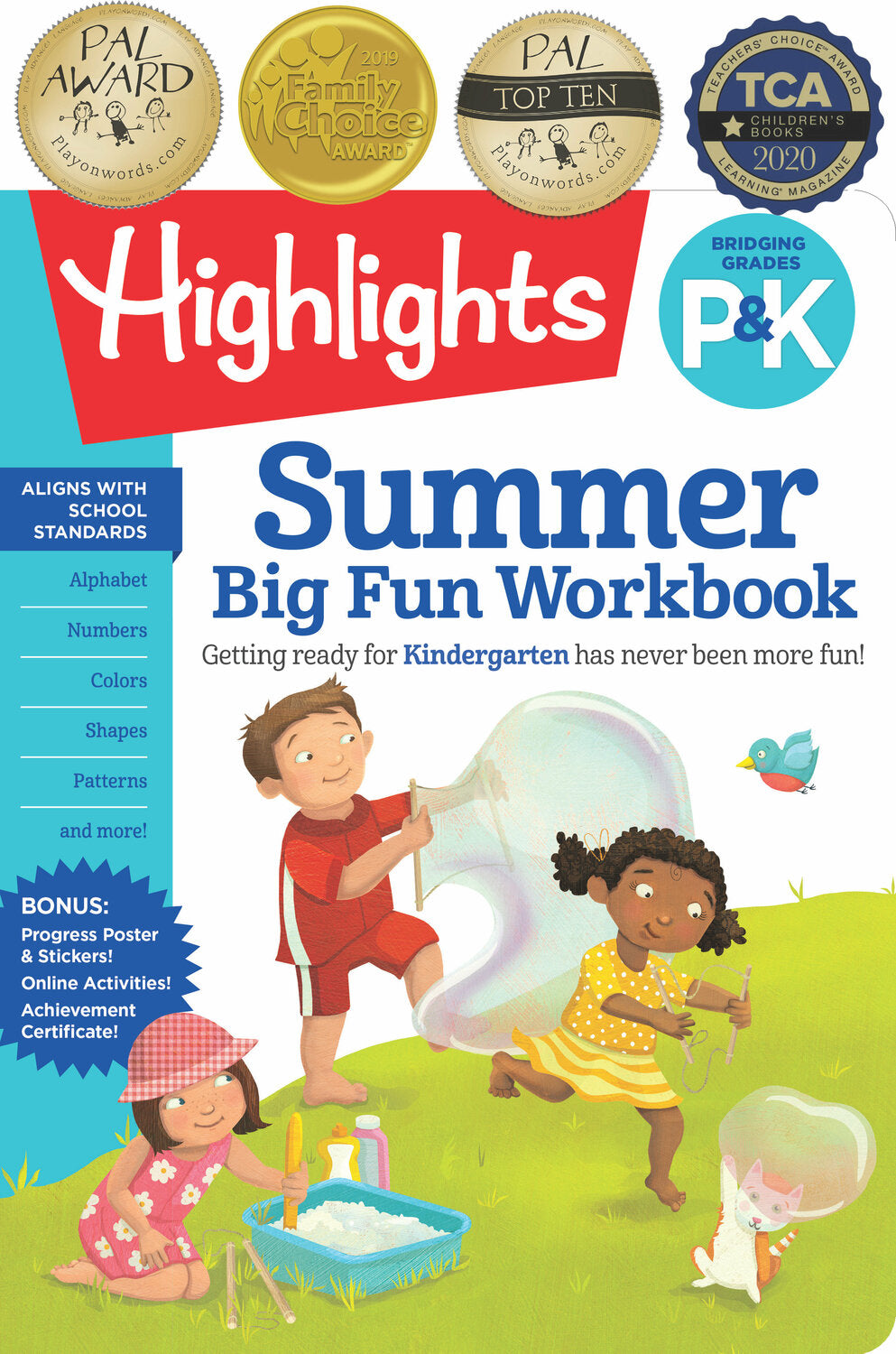 Summer Big Fun Workbook Bridging Grades P & K: Kindergarten Summer Workbook with Alphabet, Numbers, Colors and More, Prepare for Kindergarten Curriculum at Home