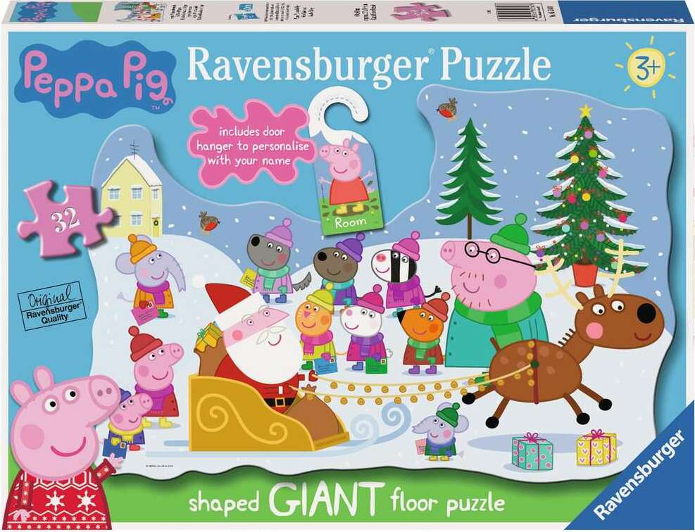 Peppa Pig Christmas (32 Piece Floor Puzzle with Door Hange)