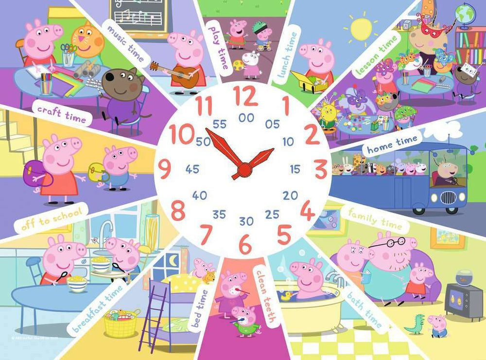 Peppa Pig Tell the Time (60 Piece Clock Puzzle)