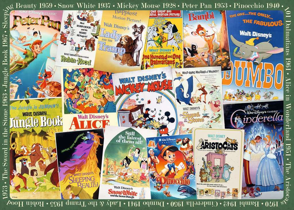 Disney Vintage Movie Posters (1000 Piece Puzzle)