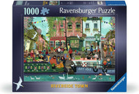 Jigsaw Puzzle Riverside Town 1000pc - 1000 Pieces Puzzle