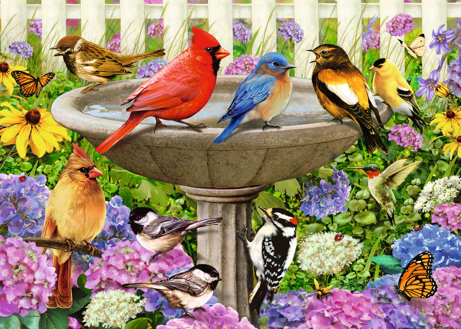 At the Birdbath Puzzle 500 piece