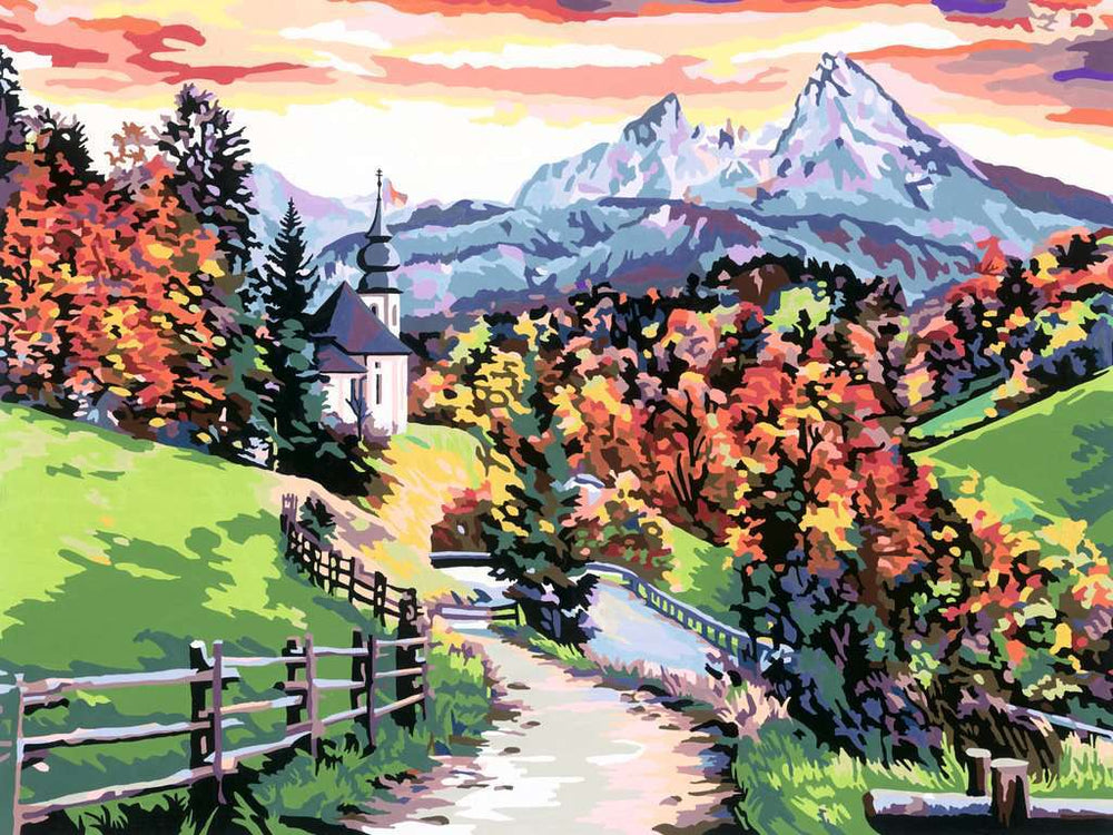 CreArt: Paint-By-Number Beautiful Bavaria 12x16