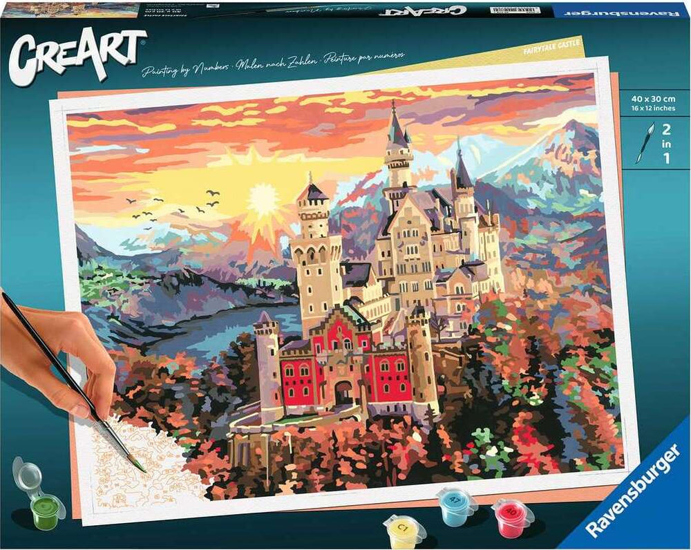 CreArt: Paint-By-Number Fairytale Castle 12x16