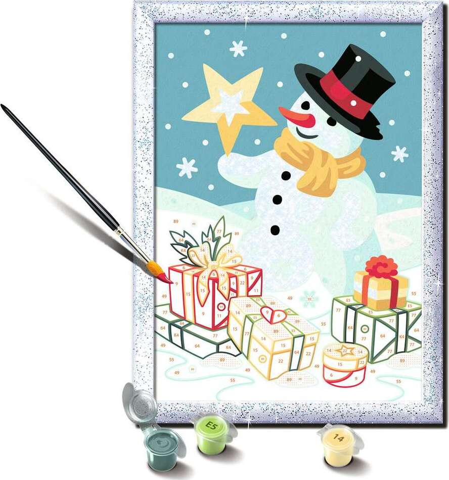 CreArt CreArt - Snowman - Paint by numbers for kids 9 years up