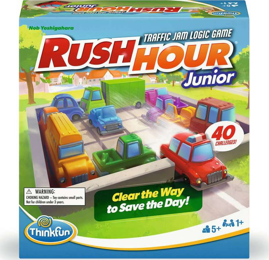 ThinkFun Rush Hour Jr Traffic Jam Logic Game for Kids