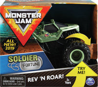 Monster Jam Official Soldier Fortune Rev ‘N Roar Monster Truck, 1:43 Scale (Assorted)