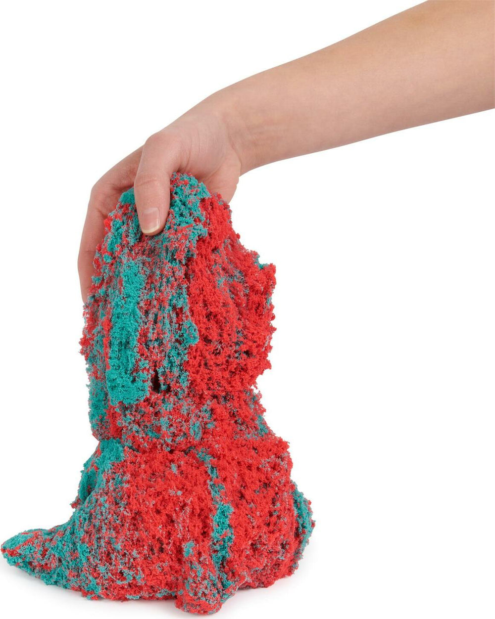 Kinetic Sand Mold N' Flow - 1.5Lbs Red and Teal Play Sand