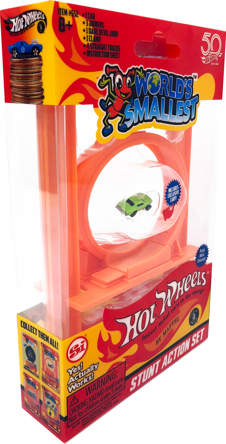Worlds Smallest Hot Wheels Stunt Action Set (Incl Loop & 1 Car)