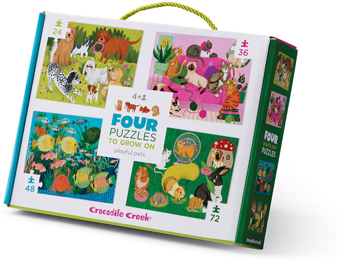 Four Puzzles to Grow On - Playful Pets