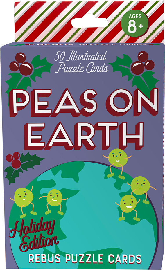 Peas on Earth Holiday Edition Rebus Puzzle Cards