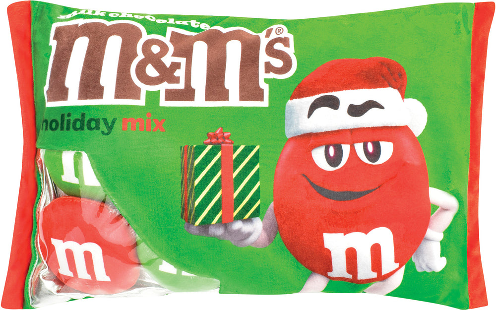 Milk Chocolate M&M's Holiday Mix Packaging Plush