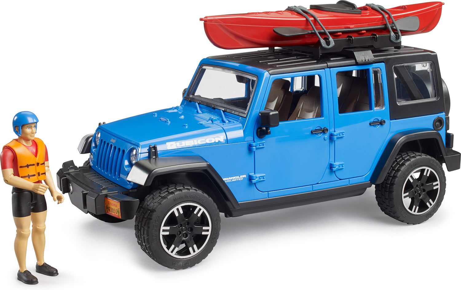 Bruder Jeep Wrangler Rubicon with Kayak & Figure