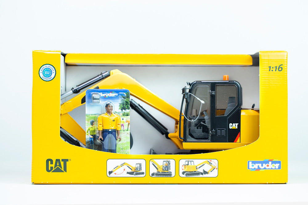 Bruder CAT Mini Excavator with Worker