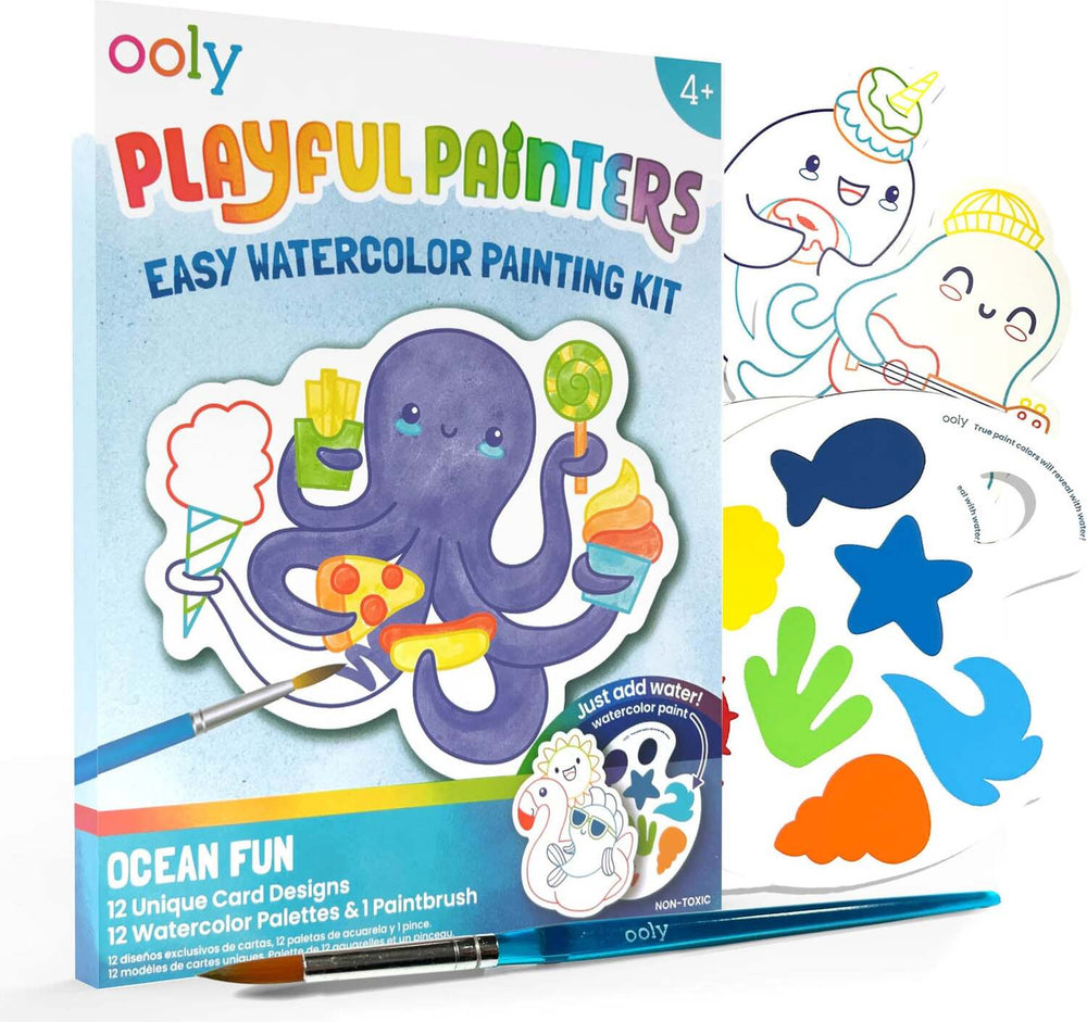 Playful Painters Easy Watercolor Painting - Ocean Fun