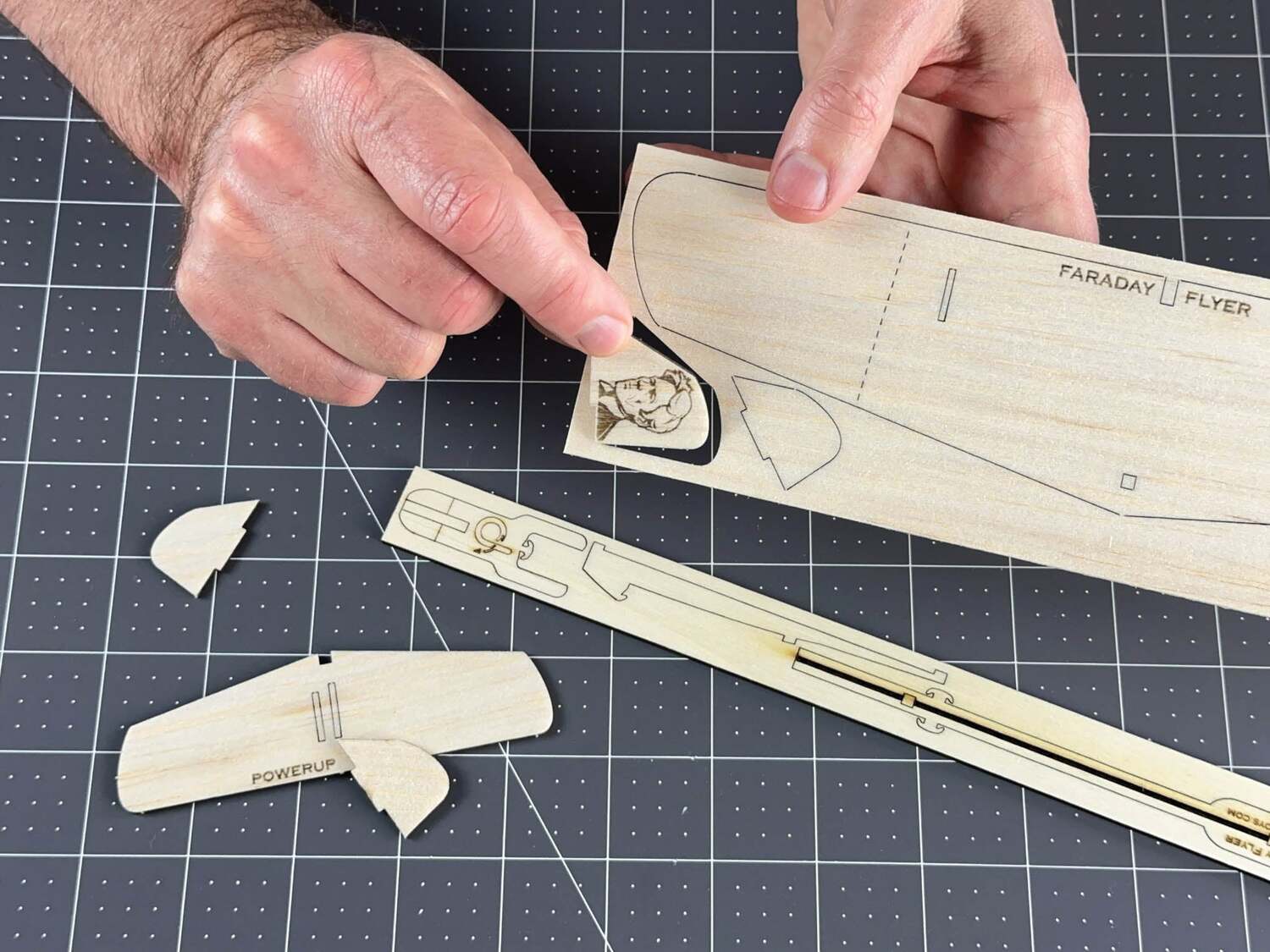 POWERUP Faraday Electric Powered Balsa Wood Airplane Kit – The Toy