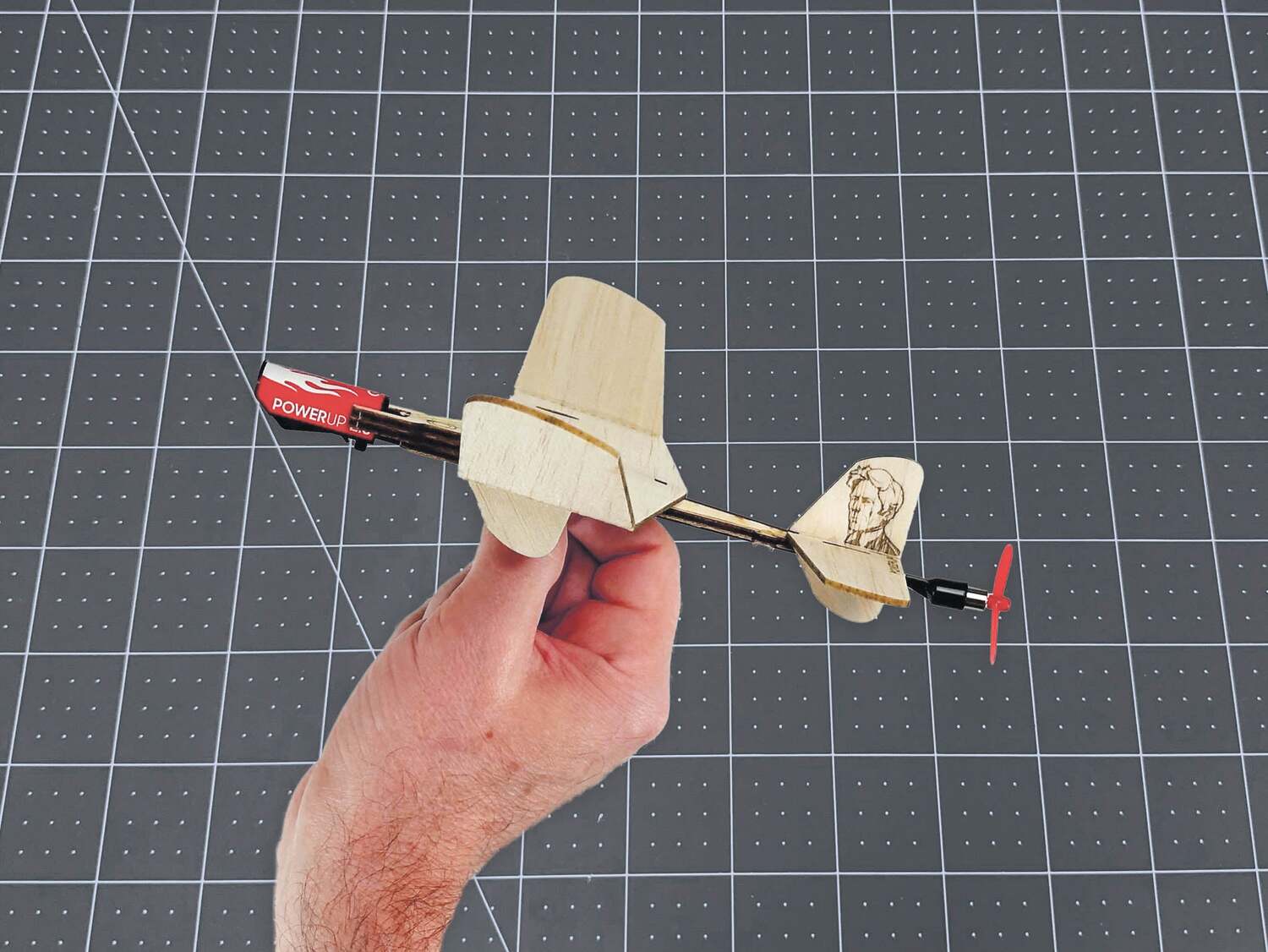 POWERUP Faraday Electric Powered Balsa Wood Airplane Kit – The Toy