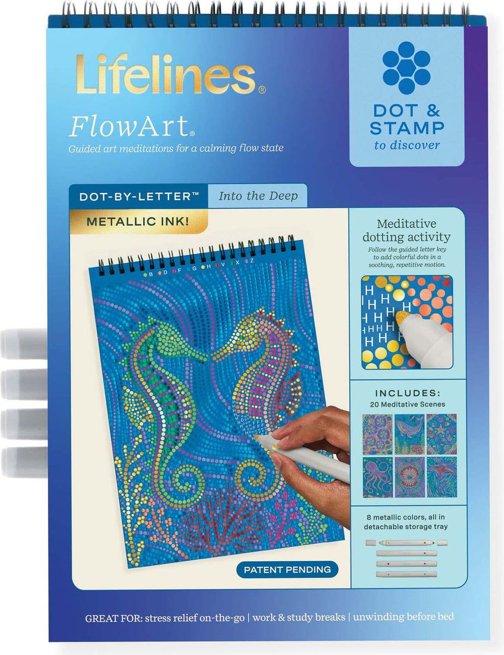 Lifelines FlowArt Dot-By-Letter Metallic Ink - Into the Deep