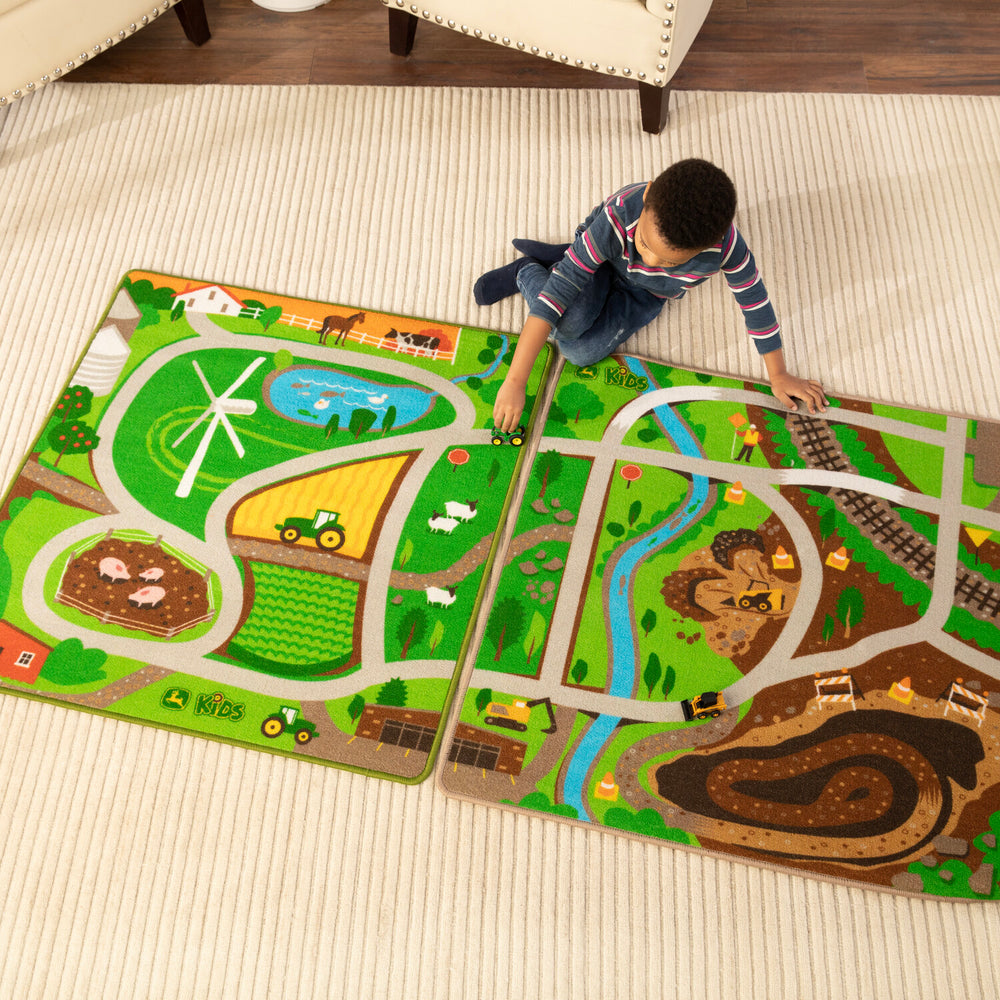 John Deere Rug Playmat Farm With Tractor (Assorted)