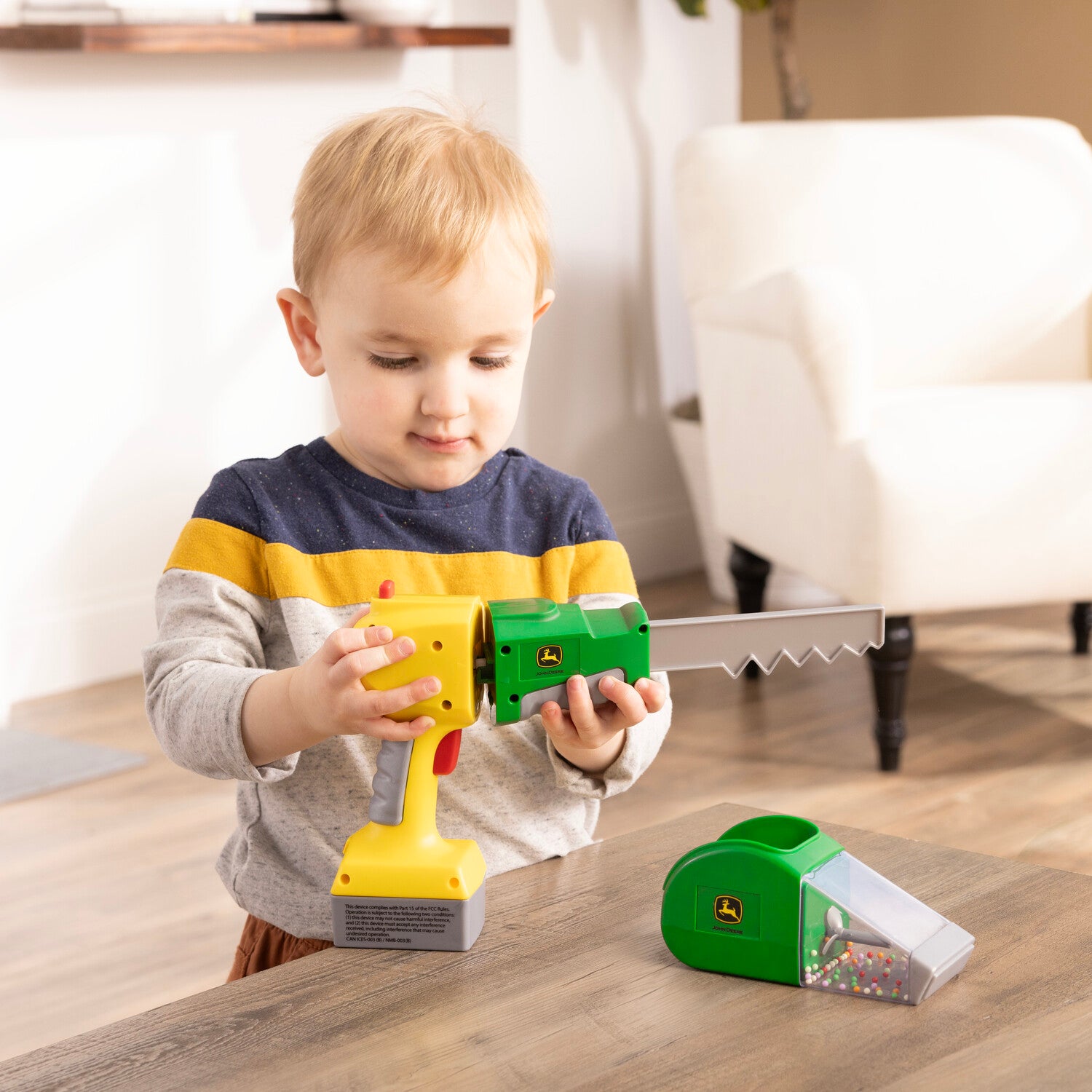 John Deere Kids 2-In-1 Power Tool With Saw And Vacuum