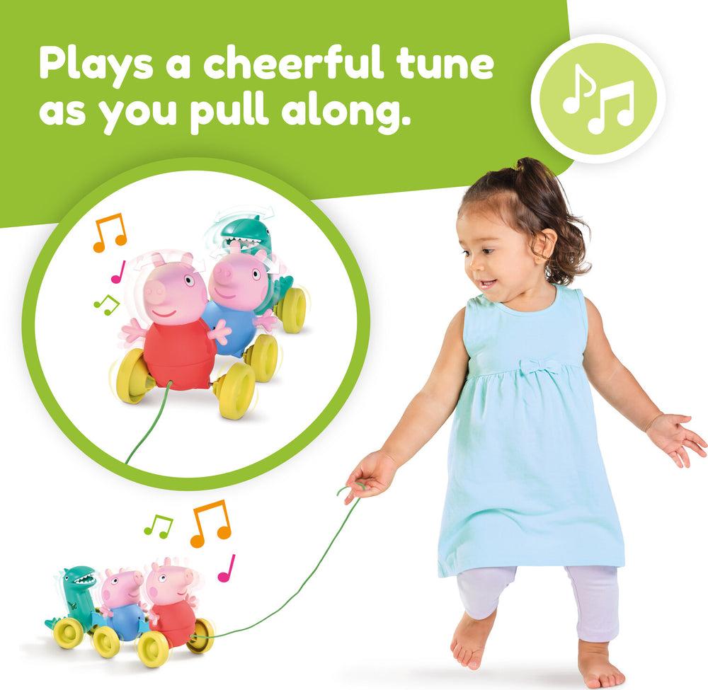 Toomies Pull Along Peppa Pig - Walking and Crawling Toy with Wheels