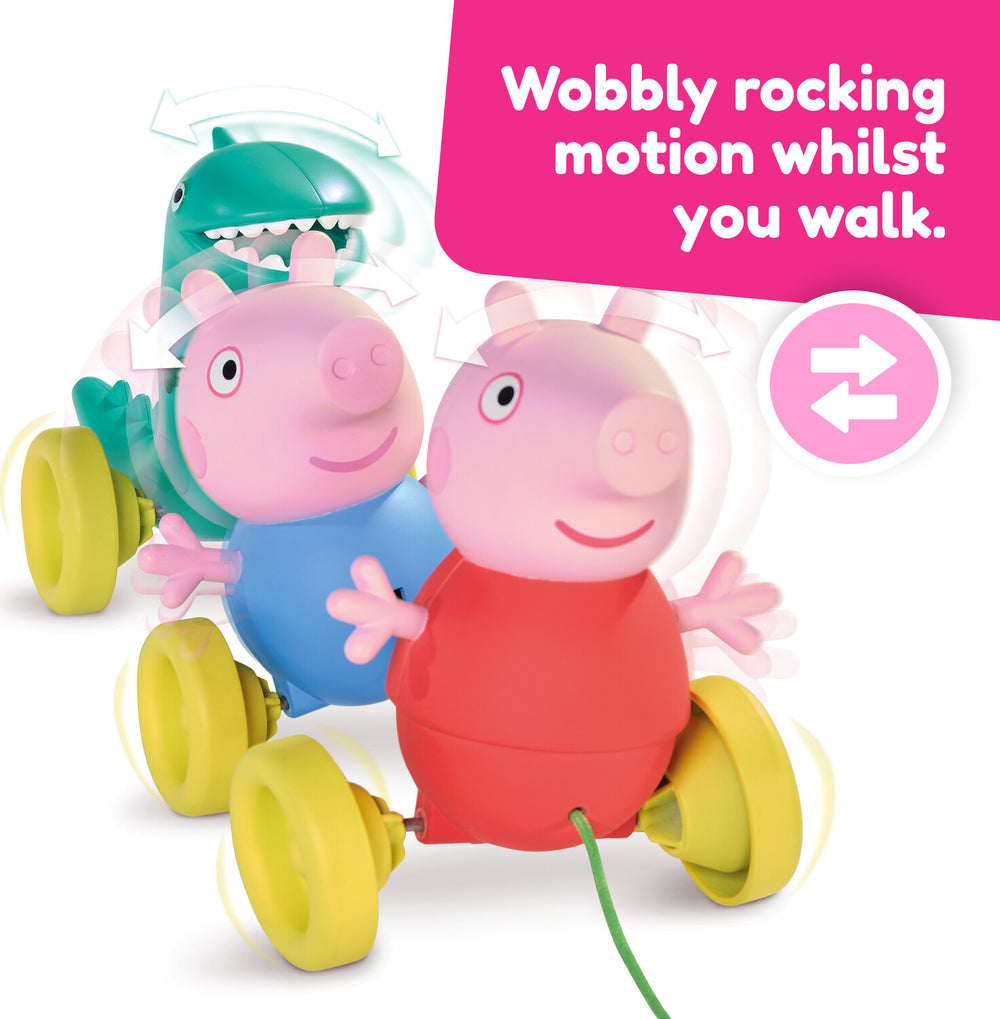 Toomies Pull Along Peppa Pig - Walking and Crawling Toy with Wheels