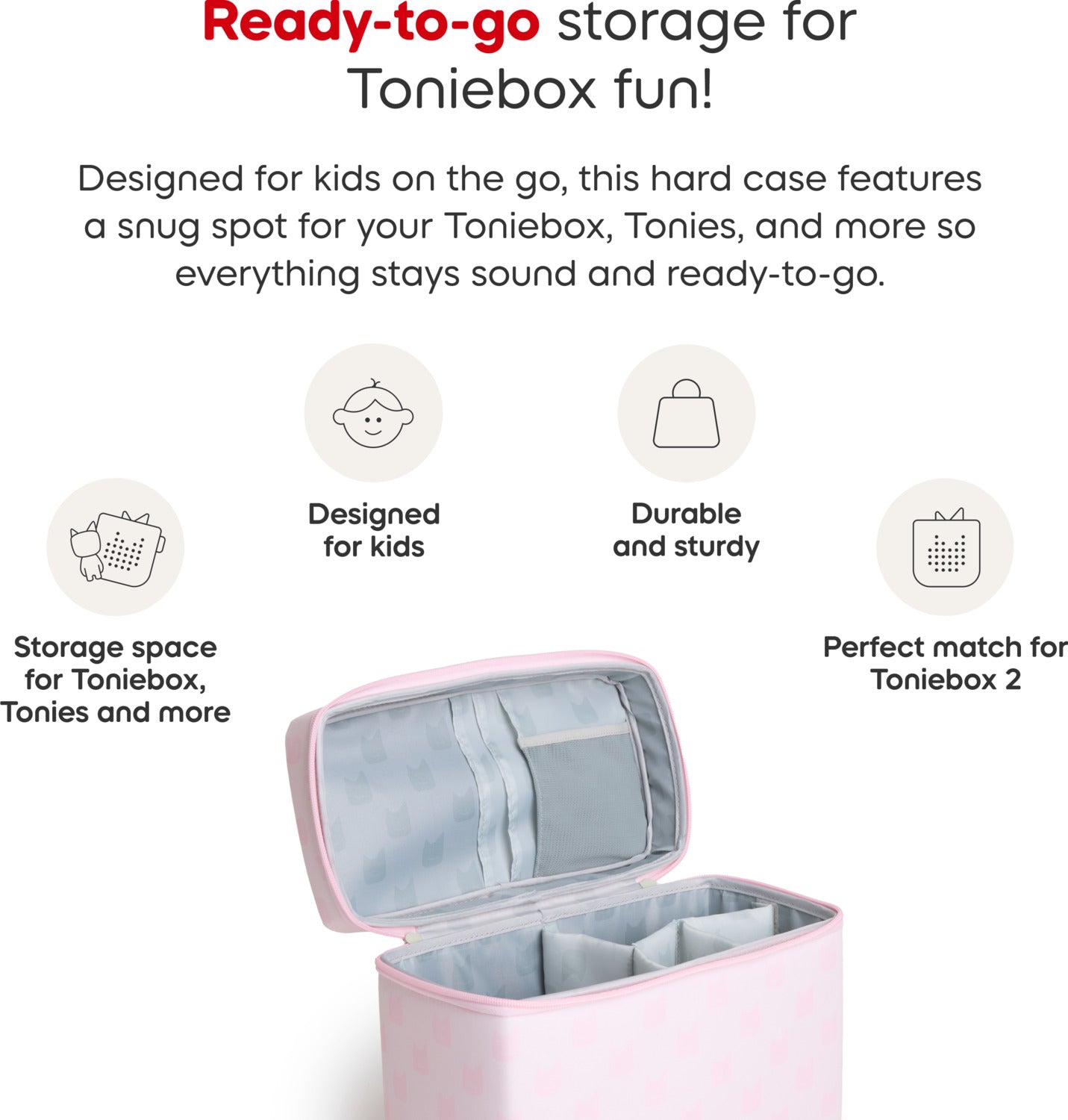 Toniebox Play Carrying Case - Pink