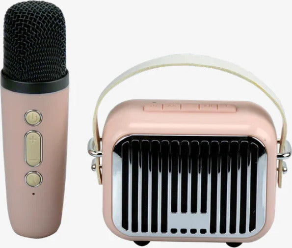 Pocket Karaoke-Microphone and Speaker Combo-Pink