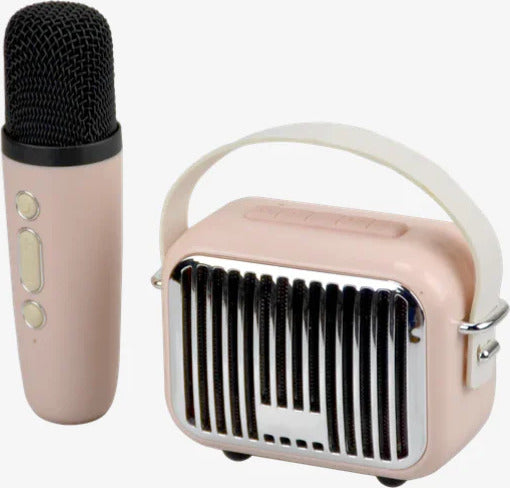 Pocket Karaoke-Microphone and Speaker Combo-Pink