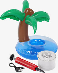 Aqua Jams Bluetooth Floating Speaker and Cup Holder (Palm Tree)