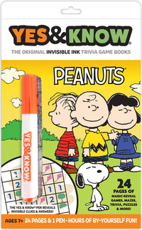 The Original Yes and Know Invisible Ink Trivia Game Books: Peanuts