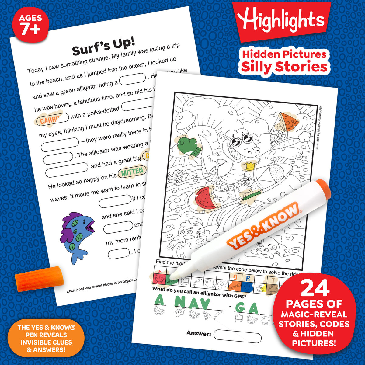 The Original Yes and Know Invisible Ink Trivia Game Books: Highlights Hidden Pictures