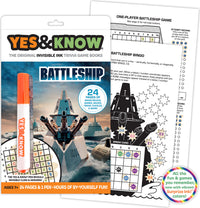 The Original Yes and Know Invisible Ink Trivia Game Books: Battleship