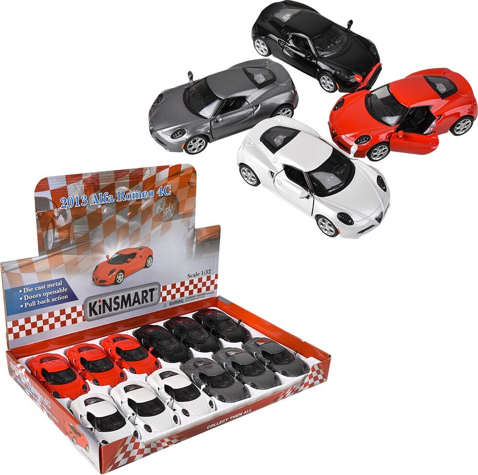 5" Diecast Pull Back 2013 Alfa Romeo (assorted)