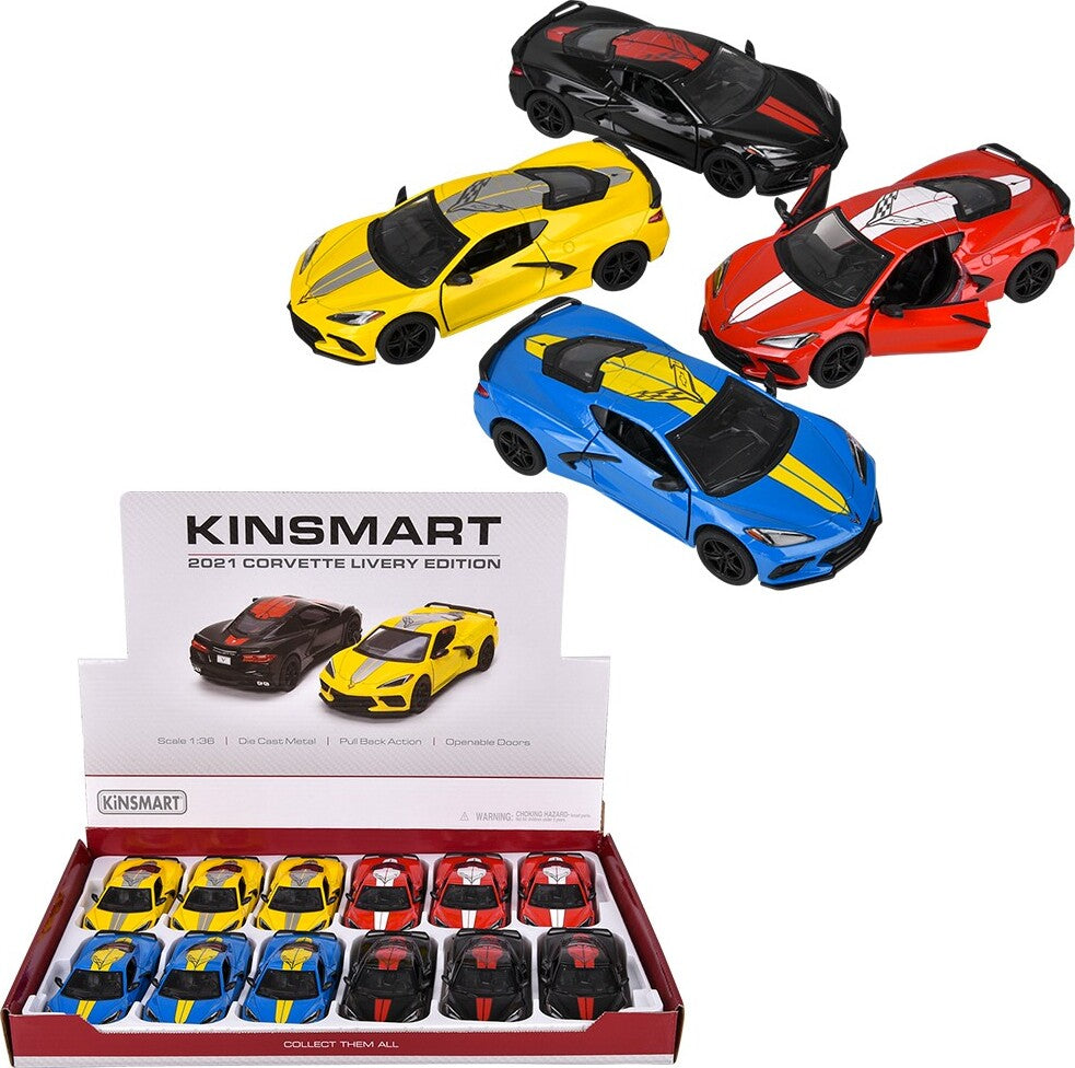 5" Diecast Pull Back 2021 Corvette Livery Edition