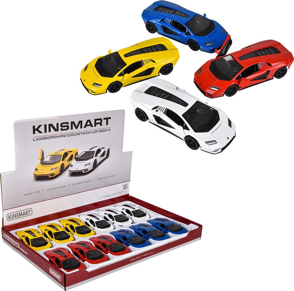 5" Diecast Pull Back Lamborghini Countach Lpi 800-4