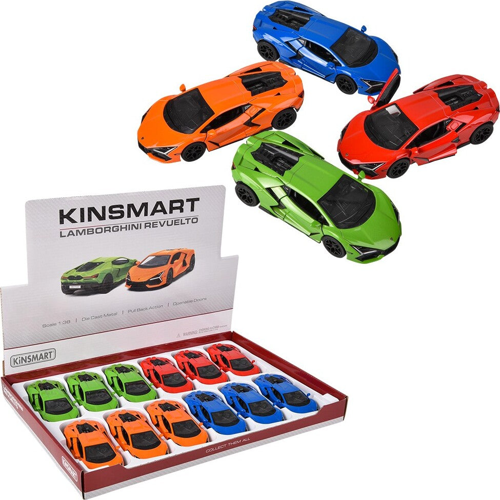 5" Diecast Pull Back Lamborghini Revuelto (assorted)