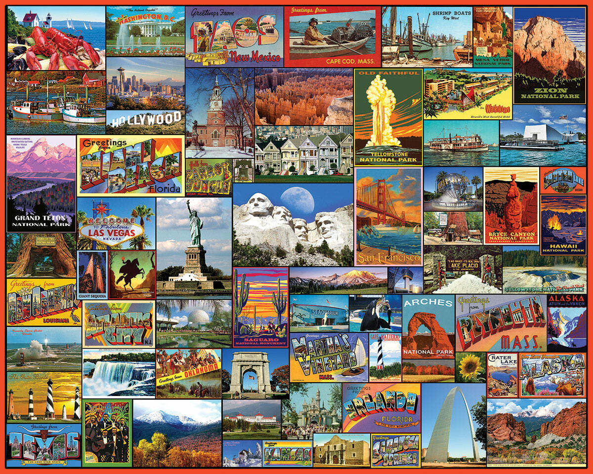 Best Places in America - 1000 Piece - White Mountain Puzzles