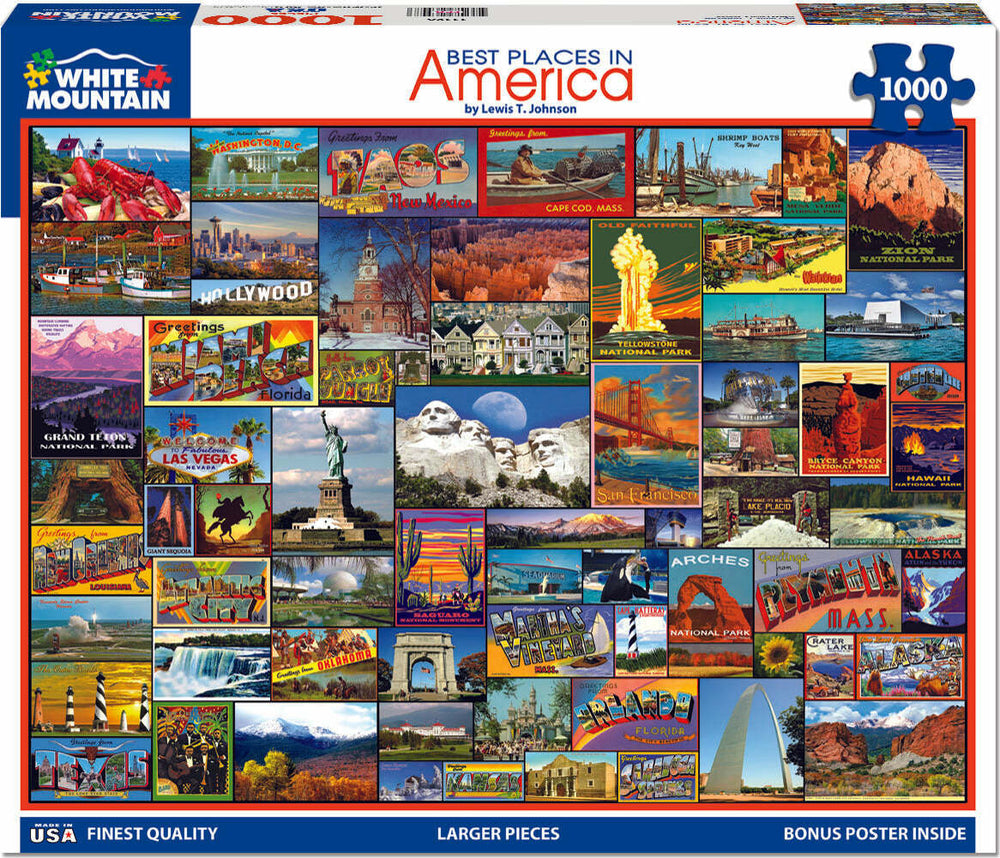 Best Places in America - 1000 Piece - White Mountain Puzzles